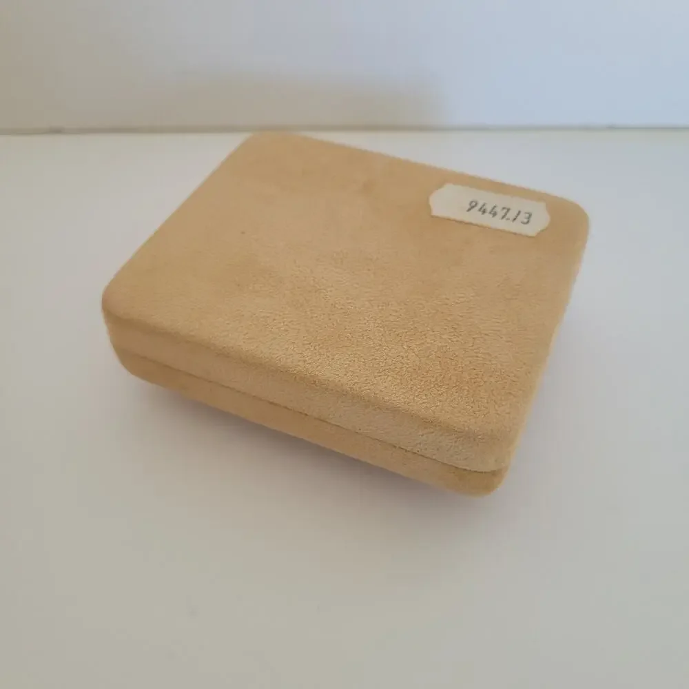 Nina Ricci N French Cufflinks Set Gold Tone Logo Rectangle Box Retro Vintage